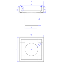 Tile Insert - Floor Waste - Flat Matt Gold