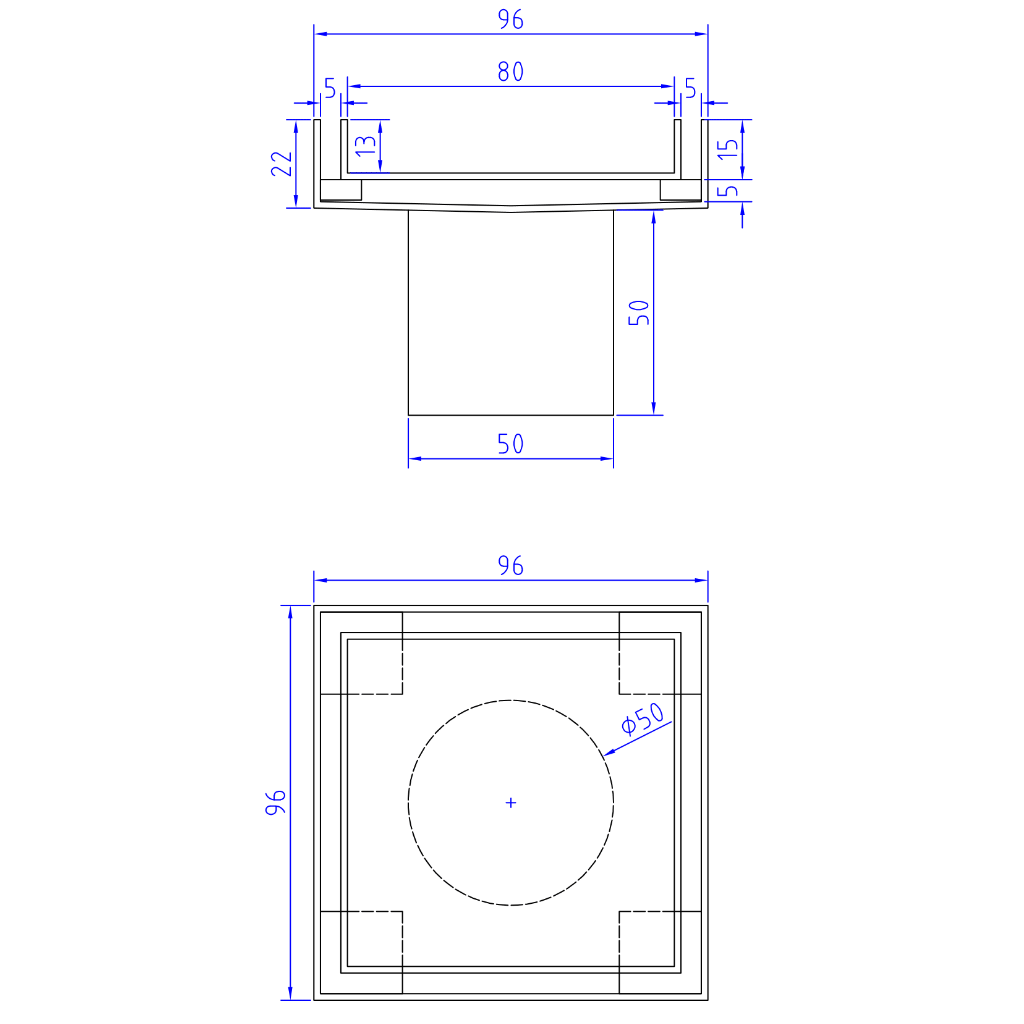 316 Stainless Steel - Tile insert - Floor Waste | Customised Drains